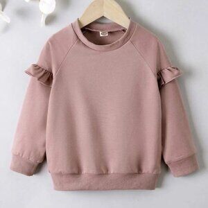 3/$12 Mauve ruffle sleeve sweatshirt